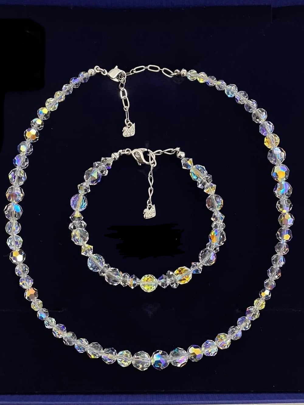 Authentic Swarovski Beaded Aurora Borealis Necklace. BNIB. RARE FIND. - Picture 3 of 10